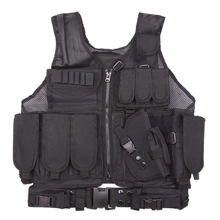 Breathable Military Training Green Mesh Molle Tactical Vest for Outdoor Hunting