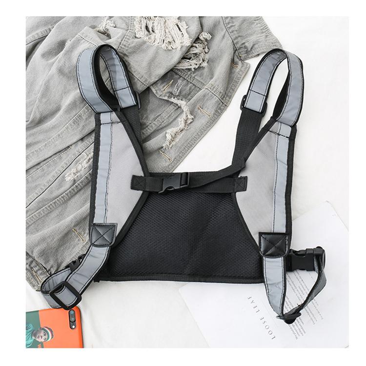 Outdoor Sports Security Police Adjustable Front Harness Pouch Chest Radio Rig Bag