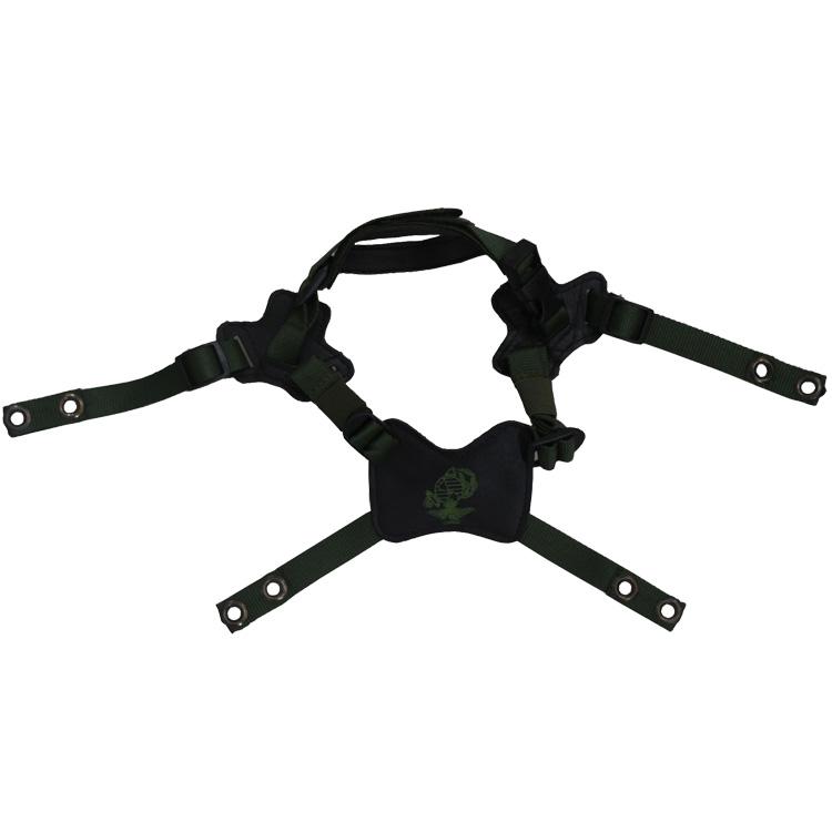 Nylon Leather Material Chin Strap 4 Points for LWH Suspension System