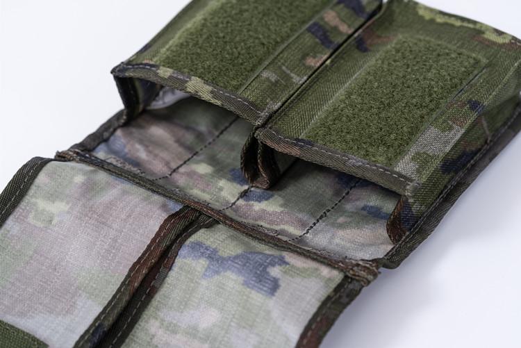 Military pocket double pistol charger holder for SOFT ARMOR made by army camouflage IR fabric FUSA HK DOUBLE POUCH