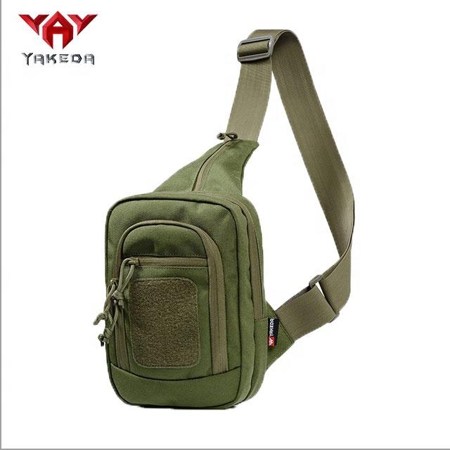 YAKEDA outdoor daily sport canvas waterproof military mens small tactical single shoulder sling chest bag