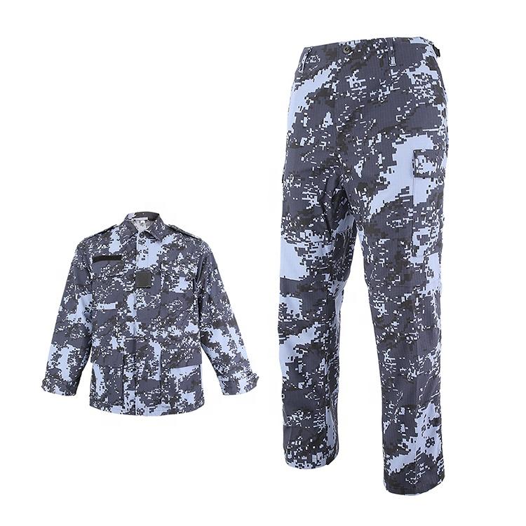 Blue Army Military Security Guard Bdu Uniform Jacket Pants