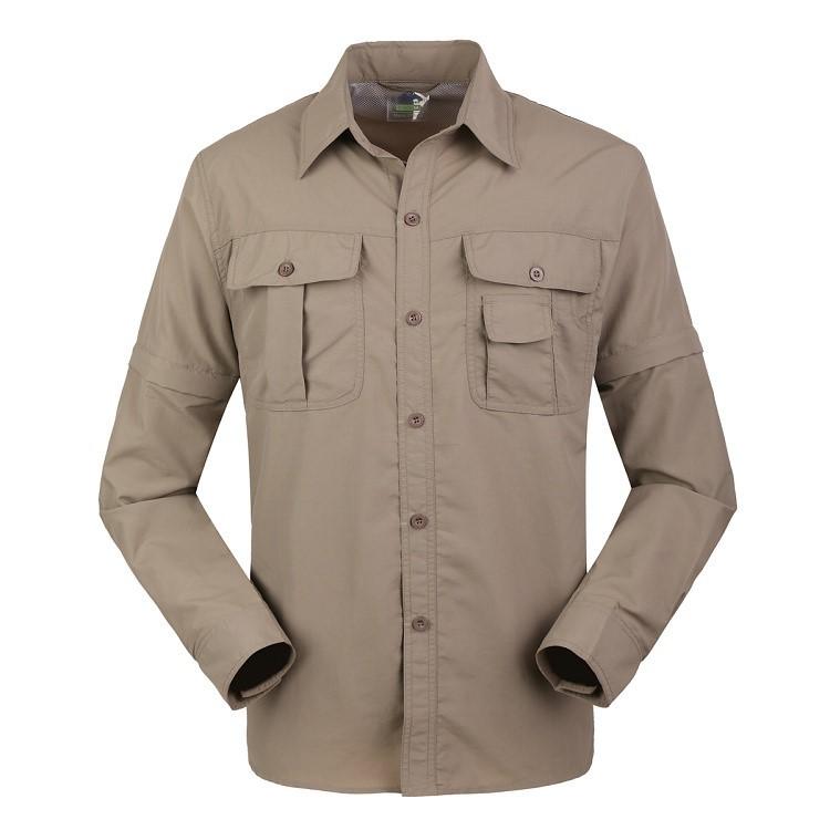 Detachable quick dry luxury official cotton  long sleeve shirts for men