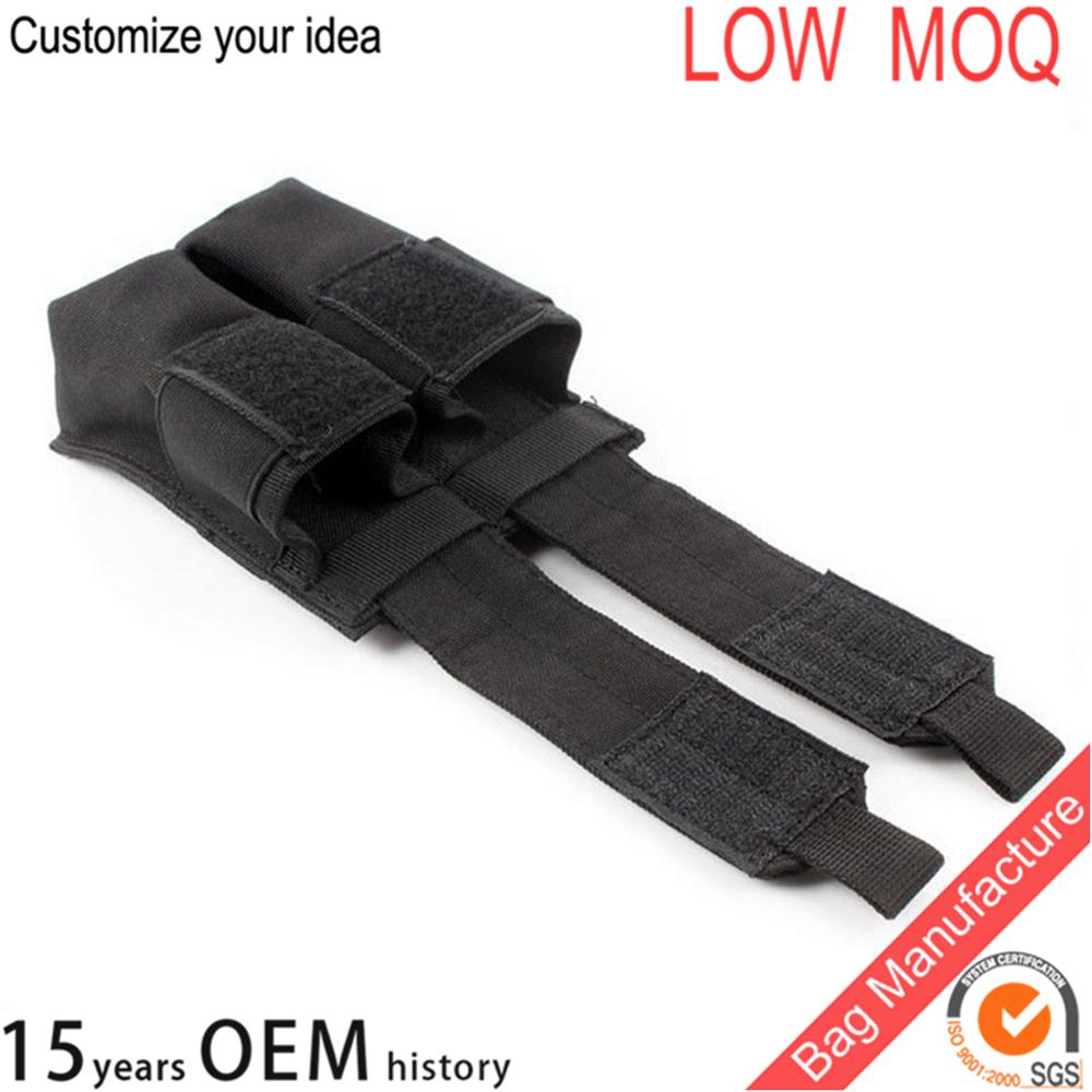 Tactical MOLLE Double Pistol Magazine Pouch with Hook and Loop Top