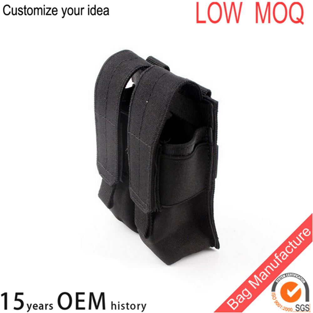 Tactical MOLLE Double Pistol Magazine Pouch with Hook and Loop Top