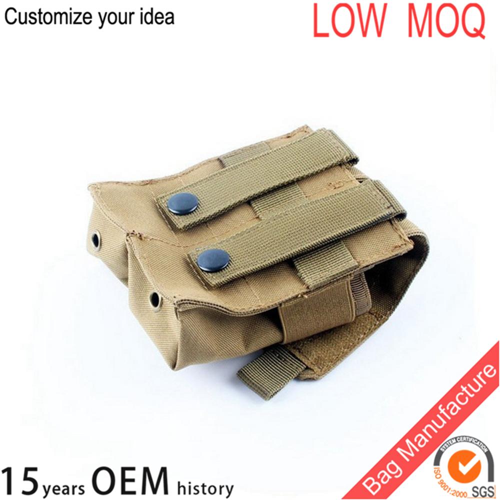 Tactical MOLLE Double Pistol Magazine Pouch with Hook and Loop Top