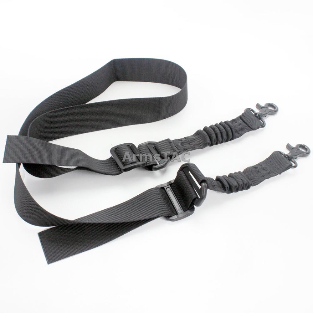Two Point Rifle Sling Gun Shoulder Strap with Steel Clip + Lfetime Warranty