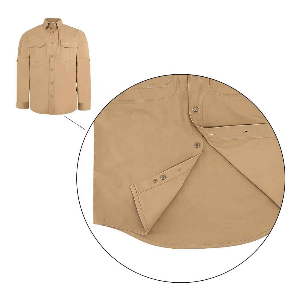 Wholesale cotton long sleeve khaki shirts for men