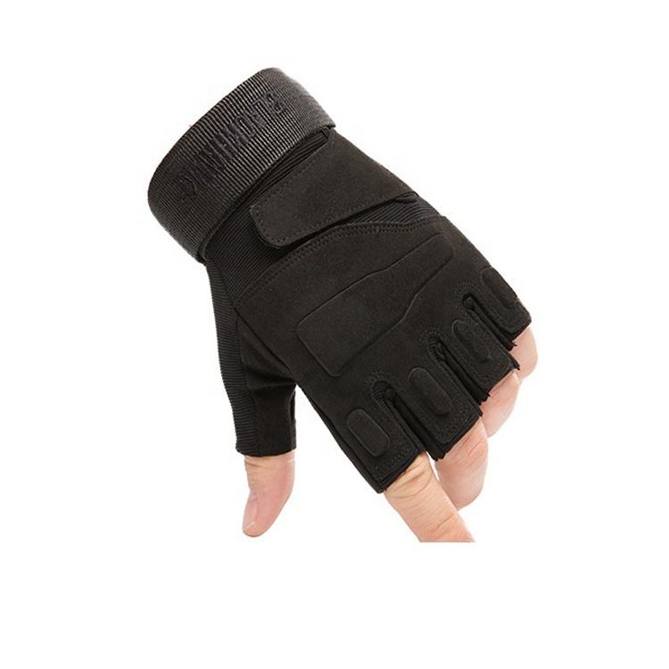Custom Tactical Half Finger Fingerless Gloves Airsoft Unisex Cycling Motorcycle Racing Gloves