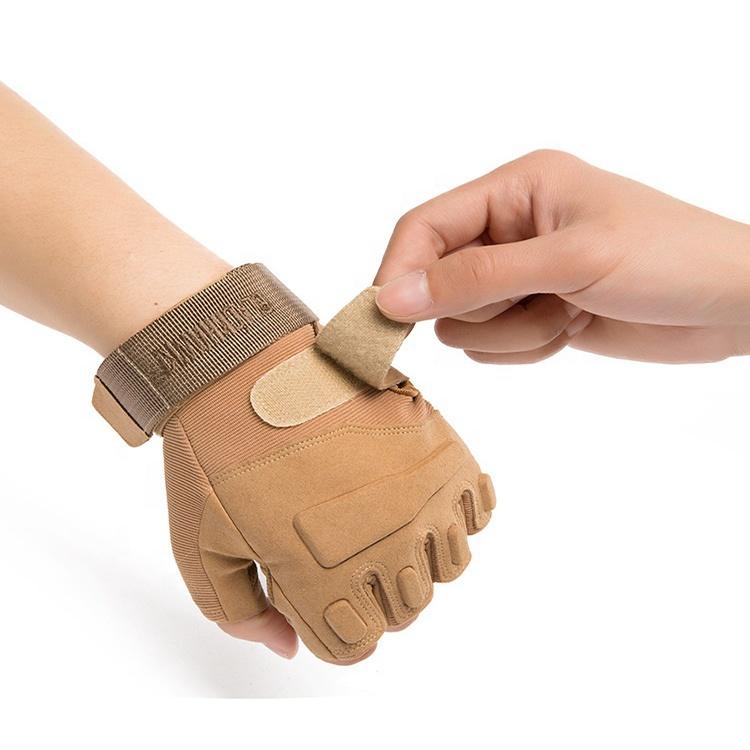 Custom Tactical Half Finger Fingerless Gloves Airsoft Unisex Cycling Motorcycle Racing Gloves