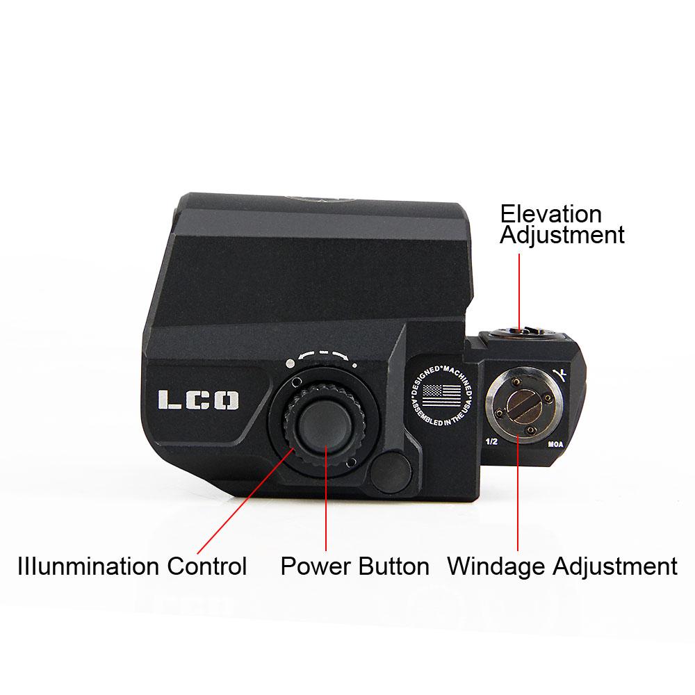 1MOA dot red/green Holographic Sight scope scratch resistant lens durable aluminum housing HK2-0089A