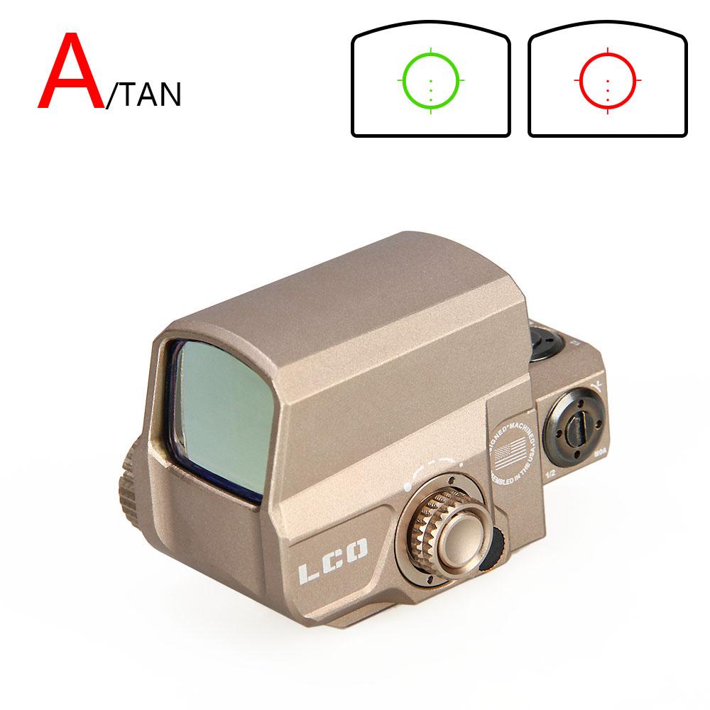 1MOA dot red/green Holographic Sight scope scratch resistant lens durable aluminum housing HK2-0089A