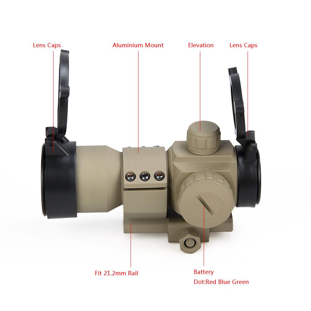 red dot reflex sight HK2-0050 1x35 M3 red dot scope micro red dot sight scope for rifle