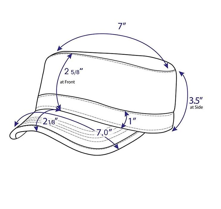 Tactical Basic Everyday Military Style Washed Cotton Vintage Flat Top Hat