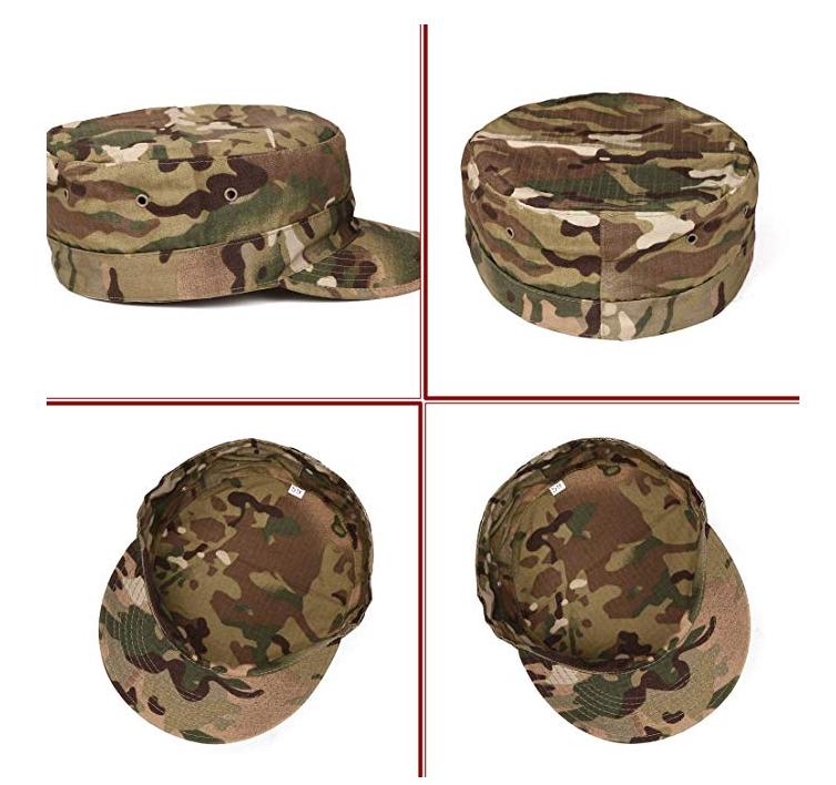 Tactical Basic Everyday Military Style Washed Cotton Vintage Flat Top Hat