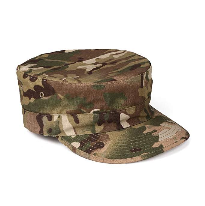 Tactical Basic Everyday Military Style Washed Cotton Vintage Flat Top Hat