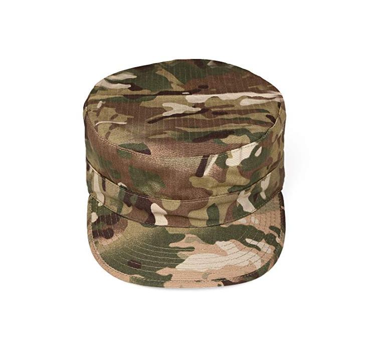 Tactical Basic Everyday Military Style Washed Cotton Vintage Flat Top Hat