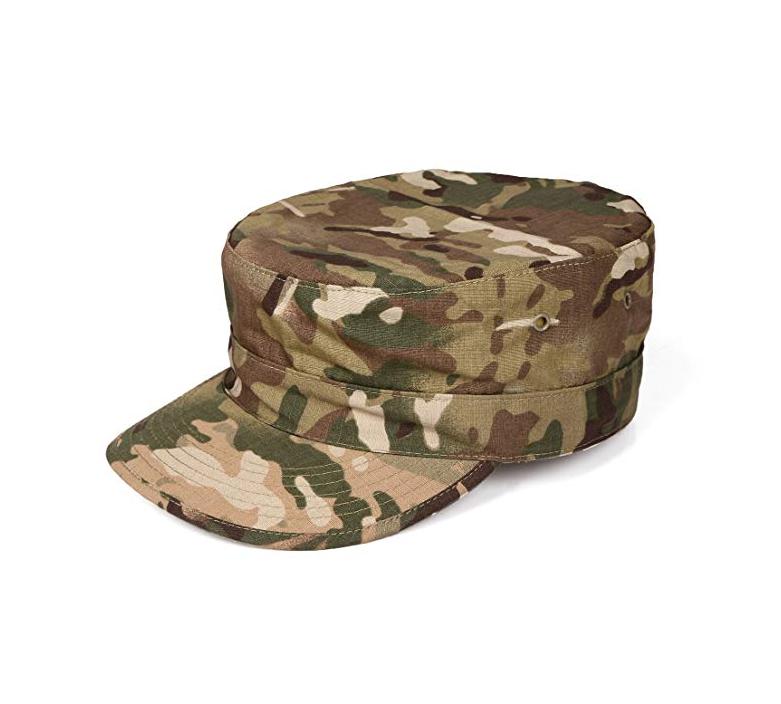 Tactical Basic Everyday Military Style Washed Cotton Vintage Flat Top Hat