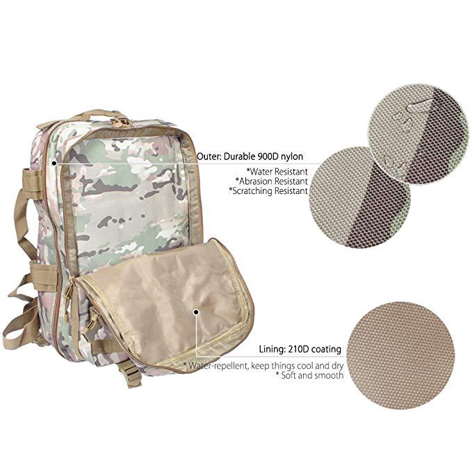 Wholesale Multi-Function Waterproof Nylon Expandable Military bag  Tactical Backpack