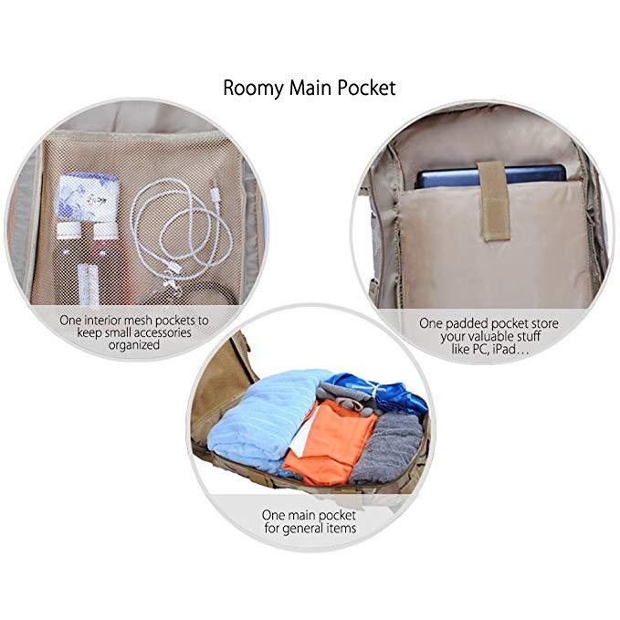 Wholesale Multi-Function Waterproof Nylon Expandable Military bag  Tactical Backpack