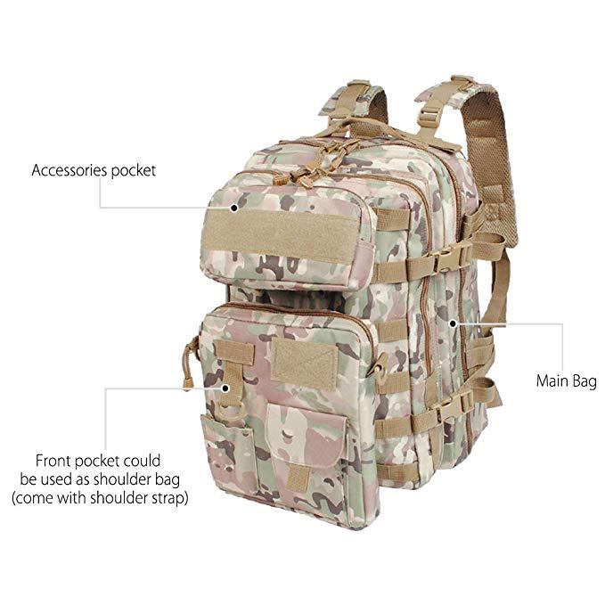Wholesale Multi-Function Waterproof Nylon Expandable Military bag  Tactical Backpack