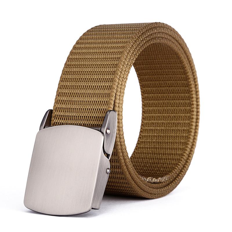 2019 Unisex Custom logo Solid Men's Web Tactical Military Canvas Belt With Alloy Buckle