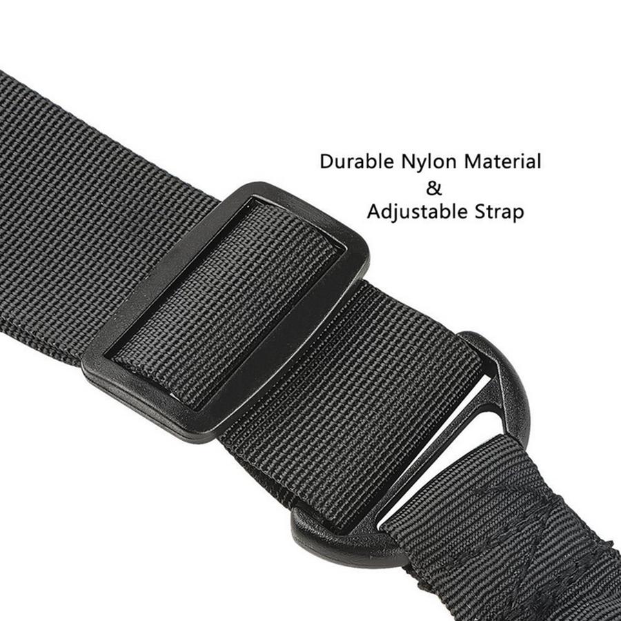 Cmart Rifle Accessory Tactical Double Point Elastic High Strength Nylon Webbing Gun Sling With Metal Buckle