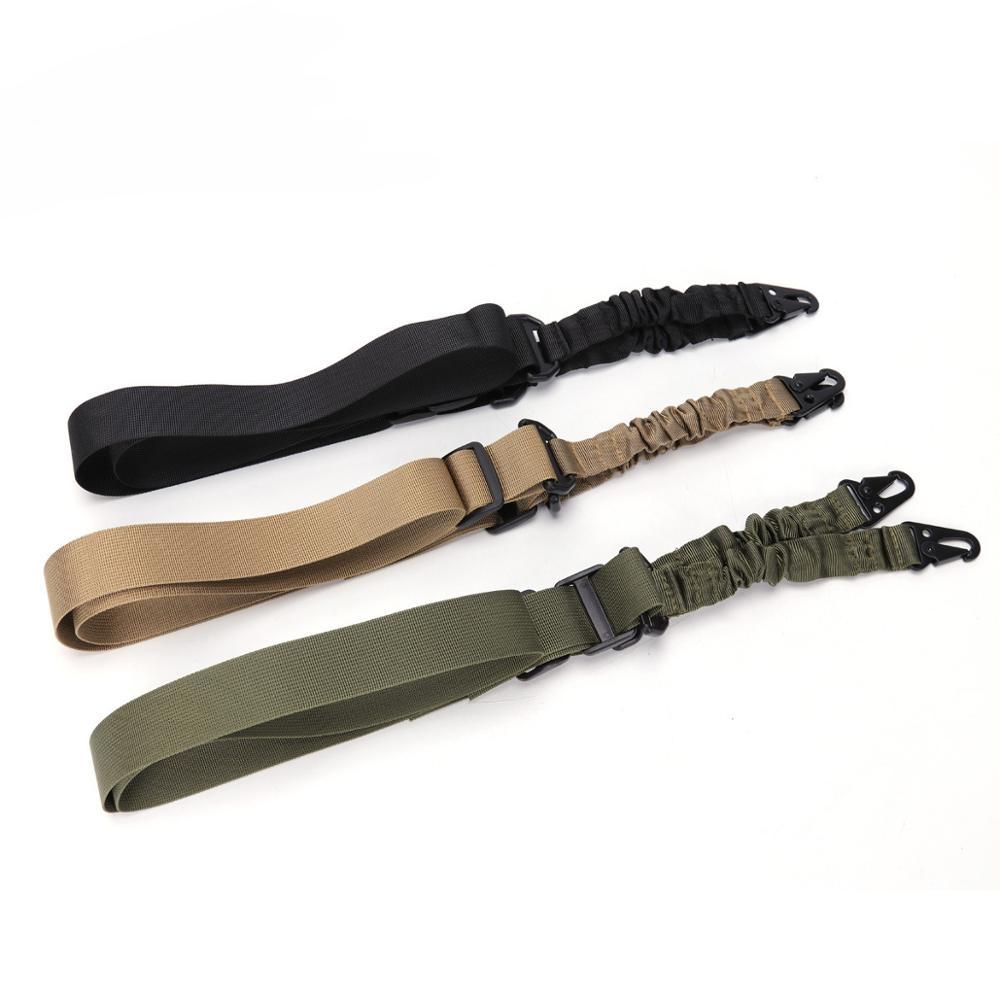 Cmart Rifle Accessory Tactical Double Point Elastic High Strength Nylon Webbing Gun Sling With Metal Buckle