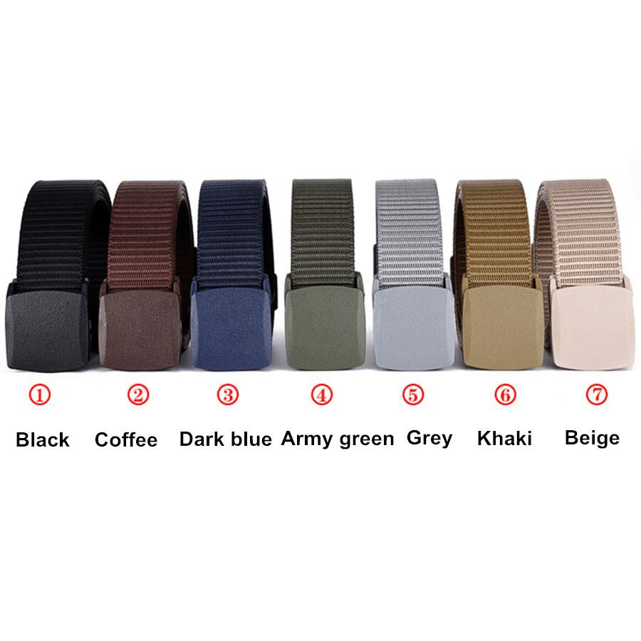 Custom Logo Outdoor Camping Army Cheap Price High Quality Nylon Webbing Canvas Military Tactical Belt With Plastic Buckle