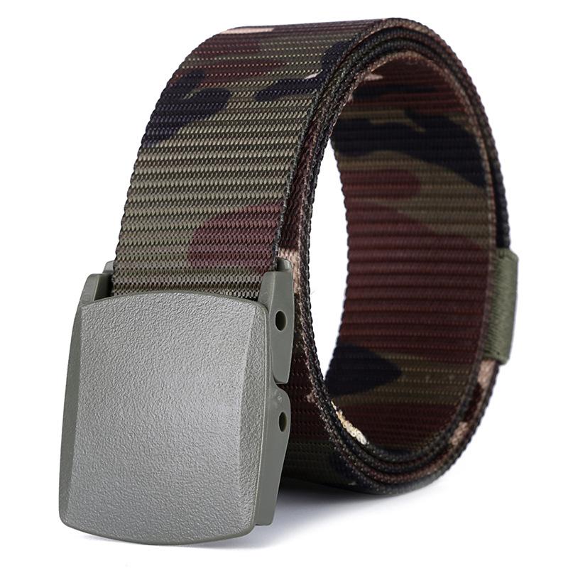Factory direct Heavy Duty wholesale casual canvas webbing military nylon belt with plastic buckle
