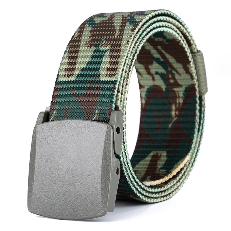 Factory direct Heavy Duty wholesale casual canvas webbing military nylon belt with plastic buckle