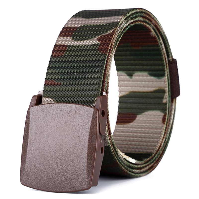 Factory direct Heavy Duty wholesale casual canvas webbing military nylon belt with plastic buckle