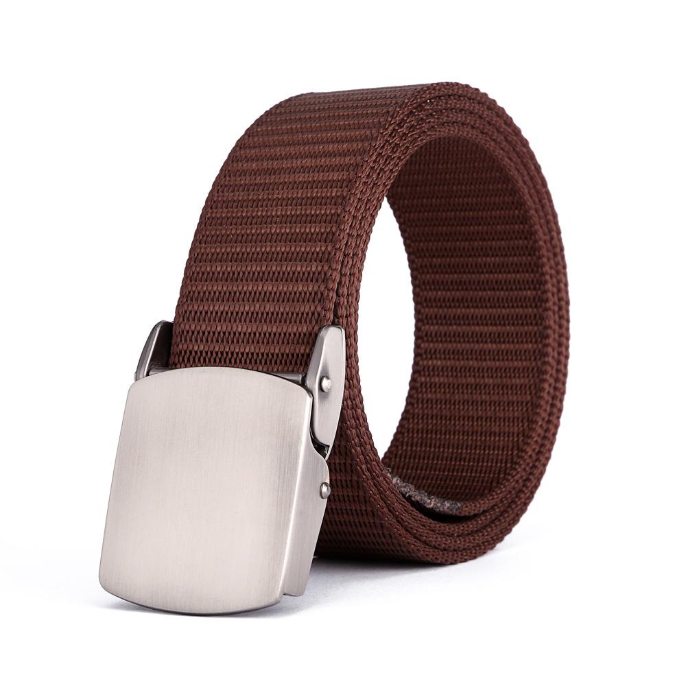 Outdoor Military Tactical Men's Alloy Metal Automatic Buckle Nylon Canvas Belts