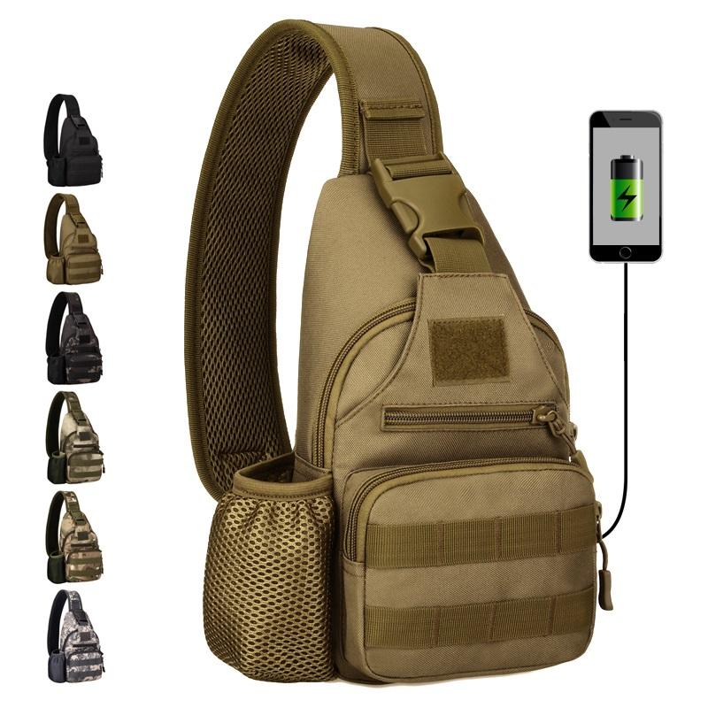 FREE SAMPLE Walking USB Breastpack military hiking chest bag