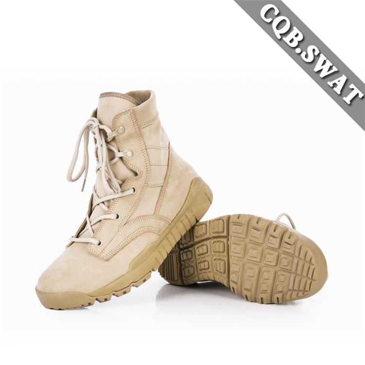 Black Color Cow Leather Comfortable Leather Military Shoes Genuine Leather Military Boots