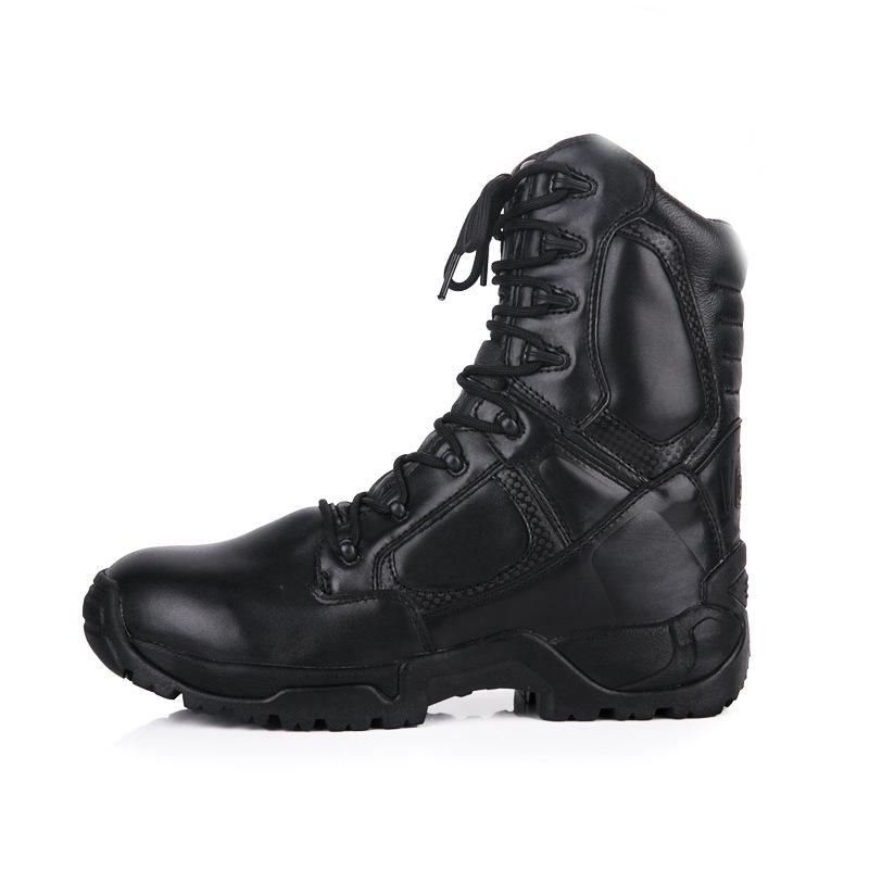Black Genuine Leather Shoes Army Boots Online Army Boots Deserttactical Bootsflat Grip Sole Ankle Army Boots For Women And Men