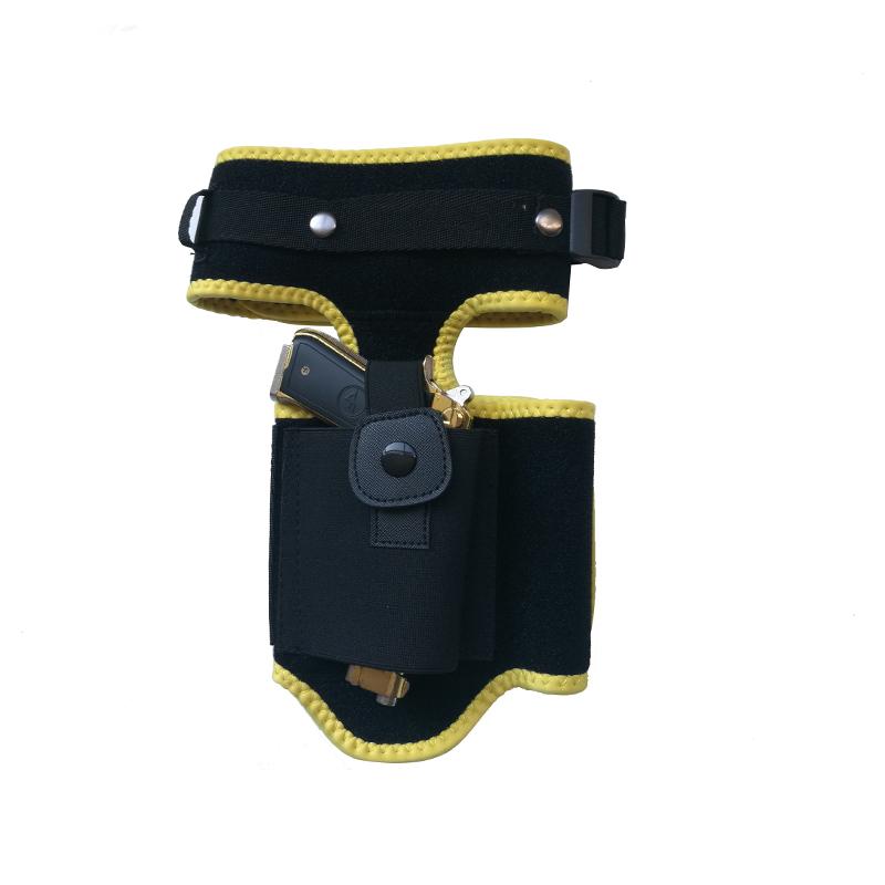 Neoprene Tactical Leg Thigh Concealed Carry Ankle Gun Holster with Calf strap